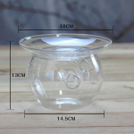 Kuivj&auml;&auml; klaasist kandik 3 auguga Loomingulised k&ouml;&ouml;gilauan&otilde;ud Toiduvalmistamine &Otilde;&otilde;nesn&otilde;ud Kunstlikud toidun&otilde;ud Taldrikud Puuviljasalatikauss Large