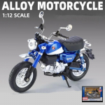1/12 Honda Monkey 125 sulamist sportmootorratta mudel Diecast Street Racing mootorratta mudeli simulatsioon helivalgus lastele m&auml;nguasjad kingitus sinine