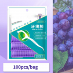 100 tk. hambaniit, piparm&uuml;ndimaitseline mininiit hambaorkuga pol&uuml;meerse niidiga hammaste jaoks &uuml;lipeene lameda joonega hammaste puhastamine lilla