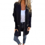 Naiste jope tuulejope stiilis kapuutsiga n&ouml;&ouml;rv&ouml;&ouml;kohaga lukuga taskutega &uuml;hev&auml;rviline lukuga termiline pikkade varrukatega rattas&otilde;iduks matkamiseks M must