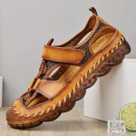 Ehtne Nahk Meeste Vabaaja Sandaalid Hingavad Meeste Sandaalid Br&auml;nd Suvised Meeste Itaalia Mokassiinid K&auml;sit&ouml;&ouml;na Valmistatud Rannakingad Zapatos Hombre 46