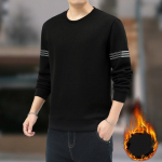 Suures suuruses &uuml;mara kaelusega meeste s&uuml;gis- ja talvine sviiter, avara pikkade varrukatega meeste topp 8XL must