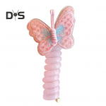 Laste juuksen&ouml;&ouml;r liblikas sisekujundus Telefoni m&auml;his sile multikas disain korduvkasutatav hobusesabahoidja k&otilde;rge elastsusega t&uuml;drukute juuksepael juuste kujundamise t&ouml;&ouml;riist lilla