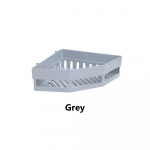 Praktiline kleepuv k&ouml;&ouml;gi du&scaron;iruumi korraldaja &scaron;ampooninurga hoiuriiul vannitoa riiul valge