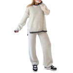 2 tk/komplekt talvekampsunite p&uuml;kste komplekt O kaelusega lahti kootud paksud pikad varrukad S tumehall v&auml;rv