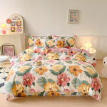 Shabby lilleline tekikott, kaheinimesevoodi, 100% puuvillane botaaniline lilleline voodikate kahe padjavarrega luksuslik &uuml;mberp&ouml;&ouml;ratava voodipesukomplekt Single 150x200cm