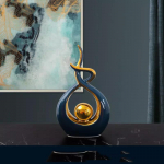 Kaasaegne luksuslik elutuba Kodukaunistamise tarvikud Abstraktsed keraamilised kujukesed Kontorikaunistus Laud Suveniirid K&auml;sit&ouml;&ouml; kingitus