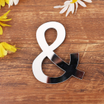 Digitaalsed numbrid akr&uuml;&uuml;l peegelpinnaga seinakleebis 3D h&otilde;bedane t&auml;hestiku plakat Magamistoa festivali peokaunistus DIY kunsti seinamaaling