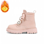 Talvised laste suures suuruses moodsad fliisist soojad k&otilde;rged puuvillased saapad keskmise pikkusega saapad Moodsad saapad 27-38 27 must