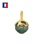 Compagnie G&eacute;n&eacute;rale des Perles &ndash; ripats &ndash; ehtne Tahiti p&auml;rl, ringiga 9-10 mm &ndash; 18 Cts kollane kuld &ndash; naiste ehted
