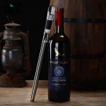 Roostevabast terasest veinijahuti, multifunktsionaalne pulk veinikorgiga, &otilde;llejahuti