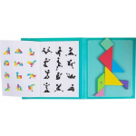 Jouet Puzzle Tangram Magn&eacute;tique G&eacute;om&eacute;trique pour Enfants &ndash; MOGOI &ndash; 7 t&uuml;kki &ndash; Vert