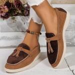 Naiste balleriinid mokassiinid s&uuml;gismoe seemisnahast spordijalatsid 2024 uued jooksu vabaajajalatsid mugavad k&otilde;ndimise reisimise trend mujer zapatos 36 must