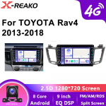 Android 12 8-tuumaline juhtmevaba CarPlay Android Auto Raadio Toyota RAV4 RAV 4 2013 - 2018 Autole Multimeedia GPS 4G 8Core 2din autoradio 8 core 4GB+64GB