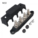 Paadiveokile RV haagissuvila auto vooluringi seade 4 Ways M8 M10 Stud Bus Bar 5/16 3/8 naastud 48V 250A DC elektri&uuml;henduse toite jaotusplokk Black M10