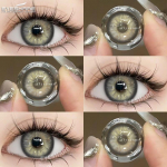 EYESHARE 1pair Blue Colored Contact Lenses Beauty Pupils Blue Eyes Makeup Korean Blue Lense Brown Lense Yearly Use