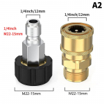 Survepesuri kiir&uuml;hendusliitmikud M22 14/15 mm kuni 1/4 3/8 tolli survepesuri voolik ja p&uuml;stoli adapter Max 4500 PSI