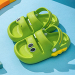 2024 EVA T&uuml;drukute Sussid Multifilm Dinosaurus Laste Mood Poiste Rannajalan&otilde;ud Avatud varbaga Lahedad Suvised Uued Libisemiskindlad Laste Unisex Jalan&otilde;ud 24-25 roheline