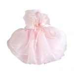 Lemmikloomakleit pits&otilde;mblus varrukateta kinnitus Suur vibu koera pulmalint organza kleit kutsika riided lemmikloomatarbed roosa