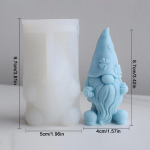 3D Gnomes Santa Dwarf silikoonvorm kipsi epoks&uuml;vaigu jaoks k&auml;sitsi valmistatud aroomik&uuml;&uuml;nalde valmistamiseks kodu t&ouml;&ouml;laua kaunistuste jaoks