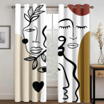 Abstract Art Anthestic Boho Morandi Aknakardinad Elutoa Rulood Magamistoa Vannitoa K&ouml;&ouml;k Kontoriuks Kodukaunistus 2tk 100W160H(CM)40x63in&rod pocket