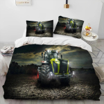 3D prindiga auto, traktori, veoauto seeria tekikott voodipesukomplekt, tekikott voodikomplekt tekkikate padjap&uuml;&uuml;r, kuninganna v&otilde;i kuningas suurusega voodipesukomplekt AU Single 140x210cm