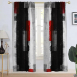 2 tk komplekt Kass ja abstraktne kunstitr&uuml;kiga kardinad elutuppa 2 tk Saadetis &Otilde;huke varjutav aknakardin elutuppa magamistuppa 2x50W130H(CM)40x51in&Hook