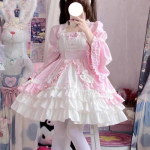 Naiste vintage lolita kleit gooti Y2k puff l&uuml;hikeste varrukatega lamineeritud volangidega minikleidid vibu volangidega printsess Vestidos XXL