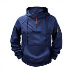 Meeste kapuutsiga &uuml;hev&auml;rviline kampsun, Euroopa ja Ameerika noorte spordispordi mitme taskuga plaaster nahast kampsun jakk L tumesinine