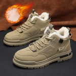 Talvised meeste saapad 2025, uued pehmed vabaaja mood, soojad lumesaapad, veekindlad, mugavad, soojad poolsaapad Botas Para Hombre 39 must