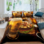 &Otilde;llekruusi tekikott Komplekt Kaks &otilde;llekruusi Valge vaht Voodipesu komplekt 3 tk lastele Kuldsete jookide tekikate Pehme pol&uuml;ester tekikate EU Single(135x200cm)