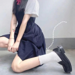 5paari puuvillased volangid pahkluu sokid naistele Lolita armas Kawaii korea sukk t&uuml;druk kevad must valge keskmine toru jaapani sox one size valge