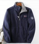 Meeste sametist paksendatud vabaaja jope &ndash; 2023. aasta s&uuml;gis/talv ni&scaron;ikujundus tr&uuml;kitud graafikaga 2XL tumesinine