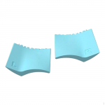2 Pieces in 1 Silicone Eyelash Stamper Tool Portable Aid for Professionals Beginner roosa