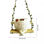 Armas Swing Face Planter pott n&ouml;&ouml;riga Creative Resin Sukulentsed taimed Rippuvad istutusmasinad sise- ja v&auml;listingimustes kasutamiseks