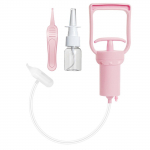 Manual Baby Nasal Aspirator with Soft Silicone Tip Handheld Nose Cleaner for Infants Adjustable Suction Easy to Clean roheline