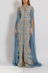 Vabaaja kaftan kleit pikk Dubai pruutneiu abaya maxi maroko pulmakleit XS sinine