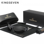 KINGSEVEN Retro ratsutamisp&auml;ikeseprillid Polariseeritud UV400 Kvaliteetsed Silmakaitse Meeste Rattaprillid Naiste TR90 Klassikalised prillid must