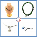 Pierres et Min&eacute;raux. Parure bijoux Bracelet Collier 15 Perles Epidote d'Australie 8 mm. Taille personnalisable.