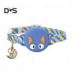 J&auml;lgimisseadme hoidja lemmiklooma kaelarihm kellukesega Reguleeritav helkuriga koera kassi kaelarihm AirTagi &uuml;mbrise jaoks GPS-i leidja tarvikud Kassipoja kutsika tarvikud S sinine