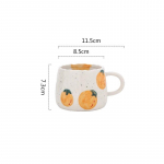 Multifilm Puuviljamustriga Keraamilised Tee Kohvi Tassid Mahla Hommikus&ouml;&ouml;gi Kruusid Lihtsad Kodu K&auml;eshoitavad T&uuml;&uuml;pi Piimakohvi Kruusid Kodu Aksessuaarid 300ml