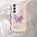 V&auml;rvitud muster Big Wave Edge pehme silikoon materjal Macaron telefoni &uuml;mbris p&otilde;rutuskindel kaitsev kummist korpus OnePlus Vivo Motorola Moto jaoks Vivo Y200 5G sinine