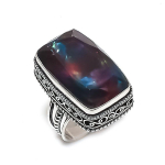 Ammolite Gemstone Handmade 925 Sterling Silver Jewelry Ring Size 8 v8a84