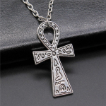 Lihtne klassikaline moerist Egiptuse Ankh Life Symbol ripats L&uuml;hike pika ketiga kaelakeed Naistele Mehed 45cm
