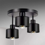 Kaasaegsed mustad k&ouml;&ouml;gilambid lambivarjuga laelamp black three heads