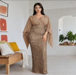 2025 Elegant V-kaelusega &scaron;ifoonist litritega &otilde;htukleit XL roosa/kuld