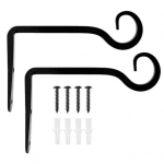 Yousheng Outdoor Hanging Plant Bracket Plant Hanger Strong Load-bearing Easy to Install S-shaped Bird Feeder Flower Basket Wall Hook 2pcs A