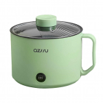 Mittenakkuva mini elektripliit toiduvalmistamiseks 1-2 inimesele &uuml;he-/kahepotiga auruti Hot Pot Multifunktsionaalne elektripliit koduks 220V roheline