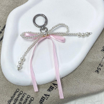 P&auml;rlip&auml;rlitega v&otilde;tmehoidja Sweet Cool Bowknot Lindiga telefoni ripats k&otilde;rvaklappide &uuml;mbris Amuletid kott Decor auto v&otilde;tmehoidja