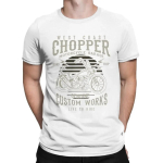 Chopper Custom Motor Motorcycle Men T Shirt Fun Tee Shirt Short Sleeve Crewneck T-Shirt Summer Clothing Tees S must